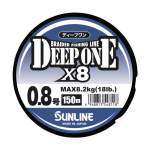 Sunline Deep One×8 150m #0.8 PE, Multicolor 