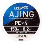 GOSEN Answer Ajing PE×4 150m #0.2 PE, Cocktail Orange