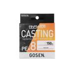 GOSEN Answer Casting PE×8 150m #1.0 PE, Fine Silver