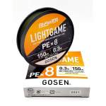 GOSEN Answer Light Game PE×8 150m #0.3 PE, Cocktail Yellow