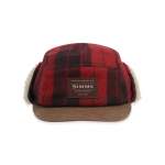 Simms Coldweather Cap, Red Buffalo Plaid