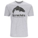 Simms Wood Trout Fill T-Shirt, Grey Heather