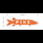 Ламинированная водостойкая наклейка PIKE, 120/34мм, 10 штук