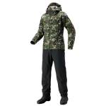 Shimano 24RA-047X 3-layer Rain Suit, Black Duck Camo