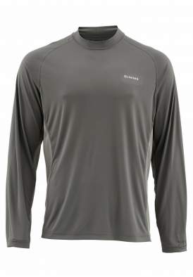 Simms Solarflex LS Crewneck Solid, Pewter