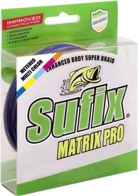 Шнур плетёный Sufix MATRIX PRO цветной 250m 0.20mm 18kg