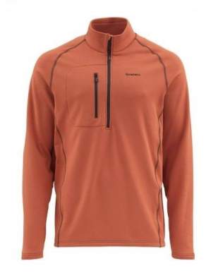 Simms Fleece Midlayer Top, Simms Orange
