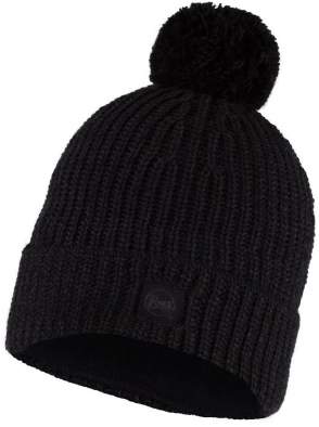 Buff Knitted & Fleece Band Hat, Vaed Black