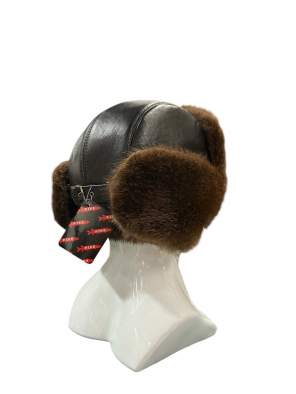 Шапка-ушанка Беркаль Выдра, чёрная 