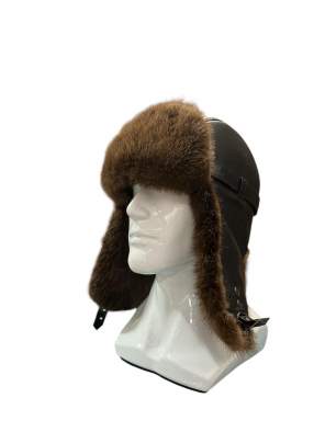 Шапка-ушанка Беркаль Выдра, чёрная 