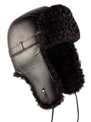 Купить Шапка-ушанка Беркаль Каракуль, чёрный Шапка-ушанка Беркаль Каракуль, чёрный