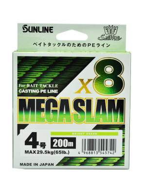 Sunline Saltymate Mega Slam x8 200m #4 PE, Bright Green