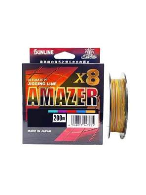 Sunline SM Amazer×8 200m #0.8 PE, Multicolor 