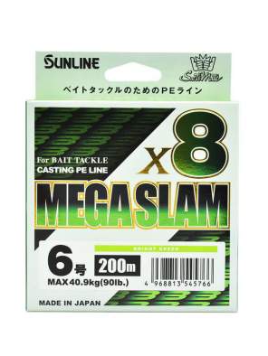 Sunline Saltymate Mega Slam x8 200m #6 PE, Bright Green