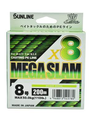 Sunline Saltymate Mega Slam x8 200m #8 PE, Bright Green