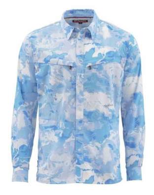 Simms Intruder BiComp LS Shirt, Cloud Camo Blue