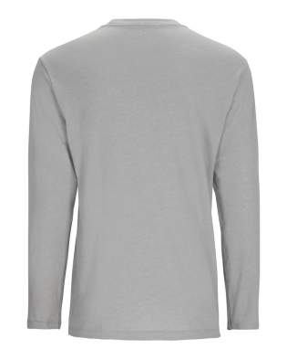 Simms Logo LS Shirt, Cinder Heather