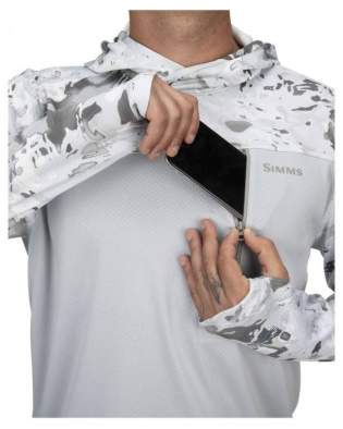 Купить Simms SolarFlex UltraCool Hoody, Cloud Camo Grey Simms SolarFlex UltraCool Hoody, Cloud Camo Grey