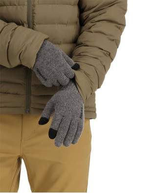 Simms Wool Full Finger Glove, Steel