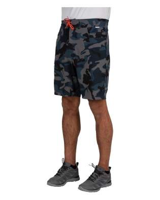 Simms Seamount Board Shorts, Woodland Camo Storm
