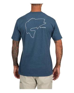 Купить Simms Bass Outline T-Shirt, Sailor Blue Heather Simms Bass Outline T-Shirt, Sailor Blue Heather