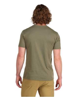 Simms Logo Frame T-Shirt, Military Heather