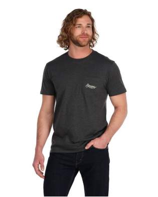 Simms Two Tone Pocket Tee, Charcoal Heather