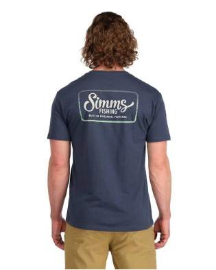 Simms Two Tone Pocket Tee, Navy Heather
