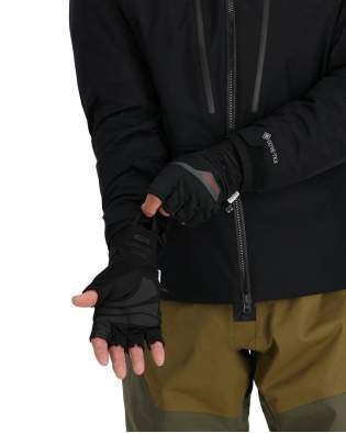 Simms Windstopper Half-Finger Glove, Black