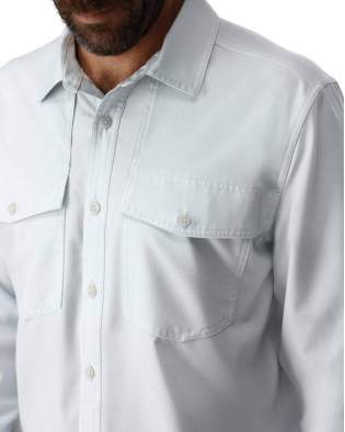 Simms No-See-Um Bugstopper LS Shirt, Bimini Blue Heather