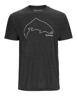 Simms Trout Outline T-Shirt, Charcoal Heather