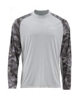 Футболка Simms Solarflex LS Crewneck Prints, Hex Camo Sterling