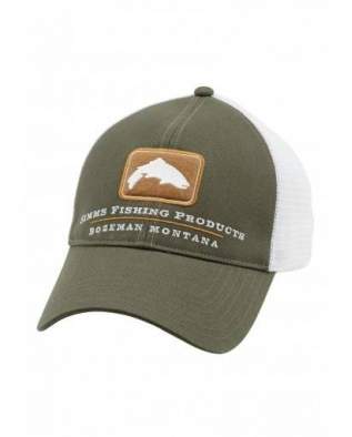 Simms Trout Trucker Cap, Hunter Green