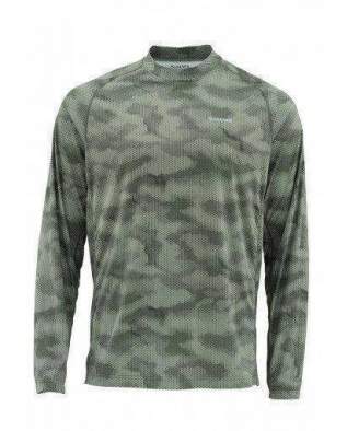 Купить Футболка Simms Solarflex LS Crewneck - Print, Hex Camo Loden Футболка Simms Solarflex LS Crewneck - Print, Hex Camo Loden