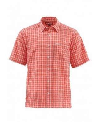 Рубашка Simms Morada SS Shirt, Dark Coral Plaid