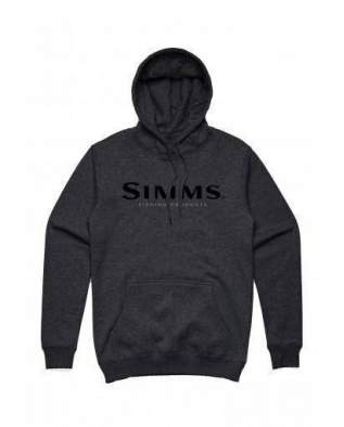 Simms Logo Hoody, Charcoal Heather