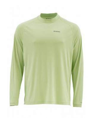 Футболка Simms Solarflex LS Crewneck - Graphic Print, Record Light Green