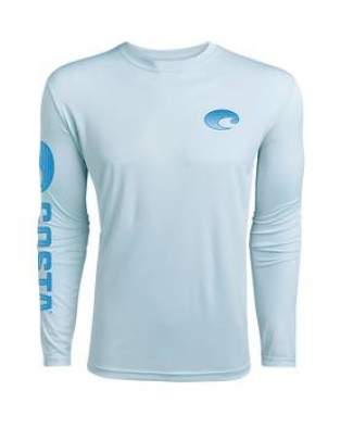 Купить Costa TECHNICAL CREW LS SHIRT, Arctic Blue Costa TECHNICAL CREW LS SHIRT, Arctic Blue
