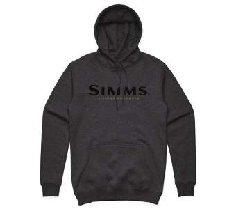 Simms Logo Hoodie, Charcoal Heather