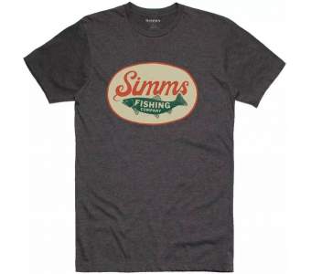 Simms Trout Wander T-Shirt, Charcoal Heather