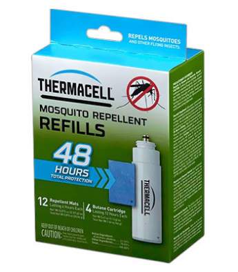 Набор запасной ThermaCell REFILLS MR 400-12 (4 газовых картриджа + 12 пластин)