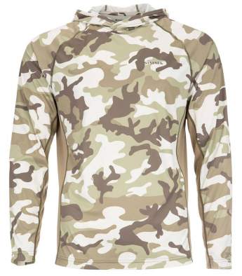 Купить Термофутболка Simms SolarFlex Hoody - Print, Woodland Camo Sandbar Термофутболка Simms SolarFlex Hoody - Print, Woodland Camo Sandbar