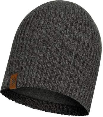 Buff Knitted & Full Fleece Hat, Lyne Grey
