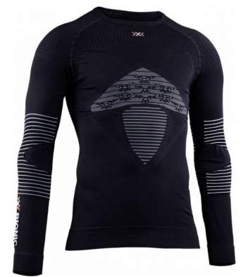 Купить Футболка X-BIONIC ENERGIZER SPORT с круглым вырезом LG SL, черная с белым Футболка X-BIONIC ENERGIZER SPORT с круглым вырезом LG SL, черная с белым