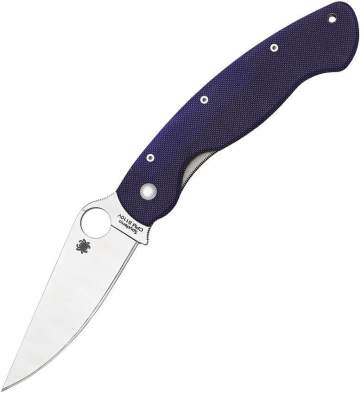 Spyderco Military Model CPM S110V Dark Blue, клинок P 10,2 см