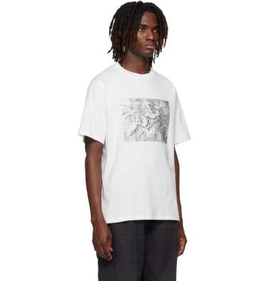 Arcteryx KRAGG COTTON LITHOGRAPHICA SS MENS, White Light