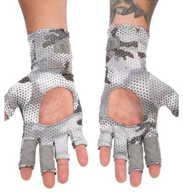 Simms BugStopper SunGlove, Hex Flo Camo Steel
