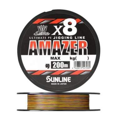 Sunline SM Amazer×8 200m #3.0 PE, Multicolor 