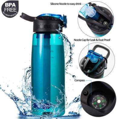 Купить Membrane Solutions WATER FILTER BOTTLE 428915, Aqua Green Membrane Solutions WATER FILTER BOTTLE 428915, Aqua Green