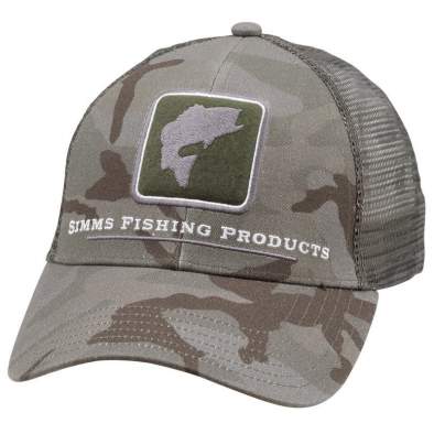 Simms Bass Icon Trucker Hat, Pico Camo Mineral